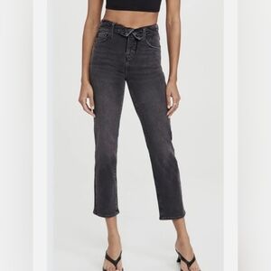 New Good American Good Vintage Fold Over Waist Size 6